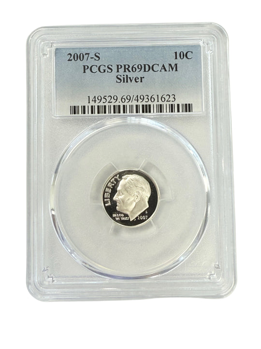 2007-S Roosevelt Dime PCGS PR69DCAM