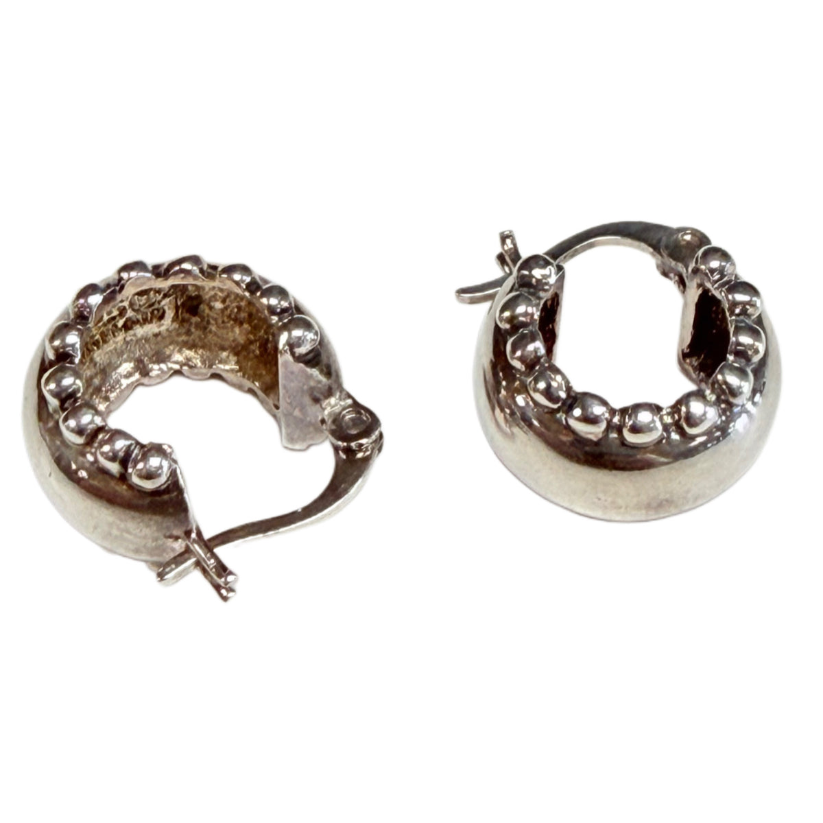 Silver Wide Hoop Earrings