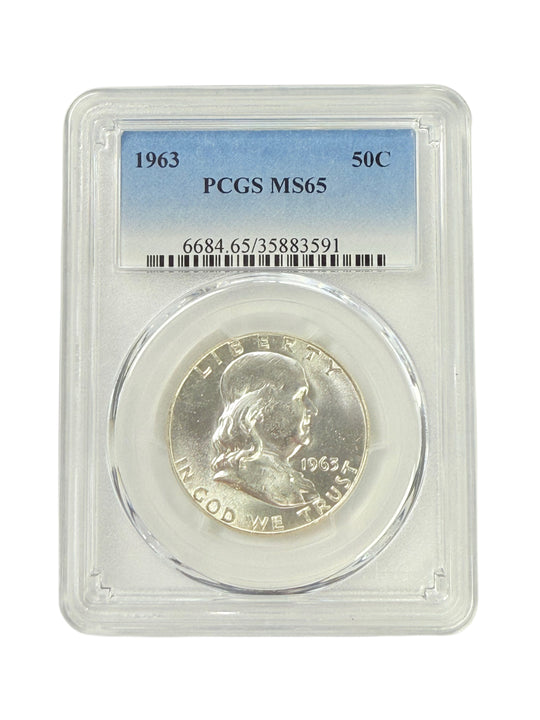 1963 Franklin Half Dollar PCGS MS65