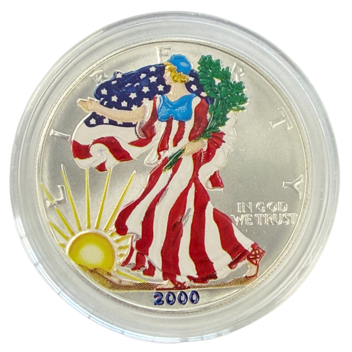 2000 1 oz Colorized American Silver Eagle