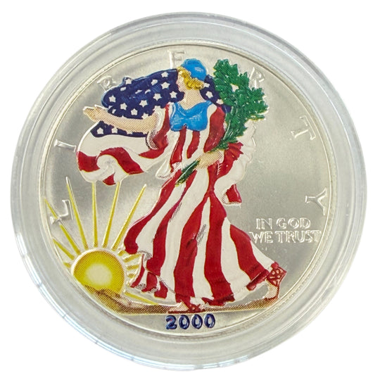 2000 1 oz Colorized American Silver Eagle