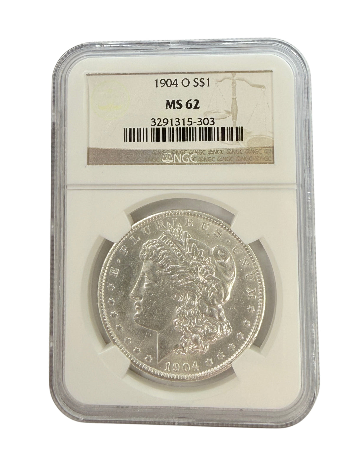 1904-O Morgan Silver Dollar NGC MS62