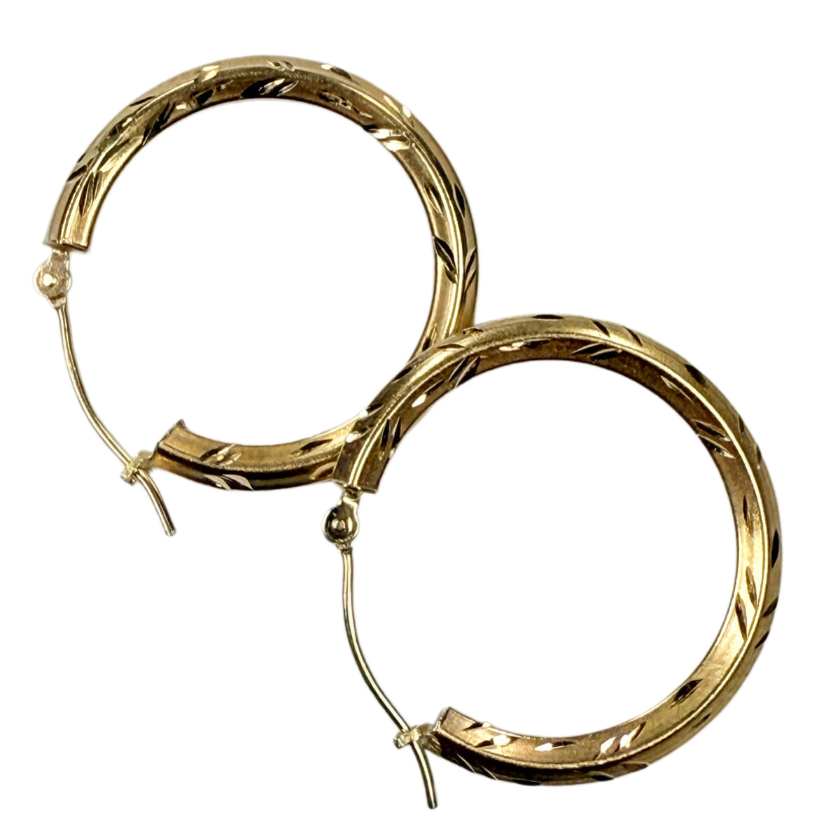 14k Yellow Gold Hoop Earrings
