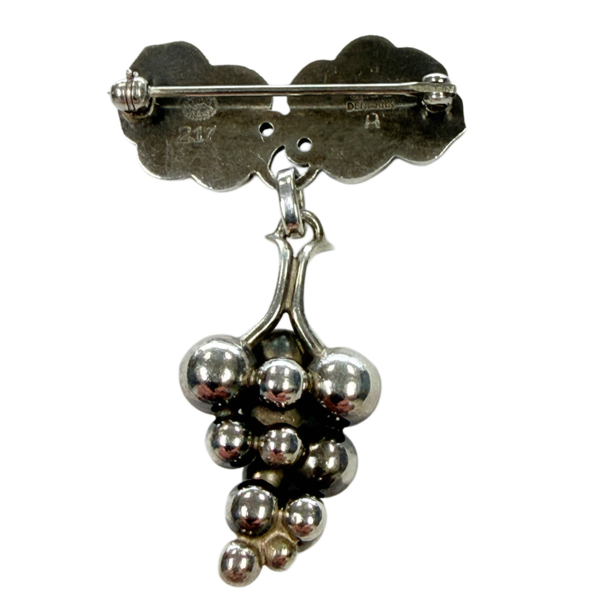 Silver Grape Pin