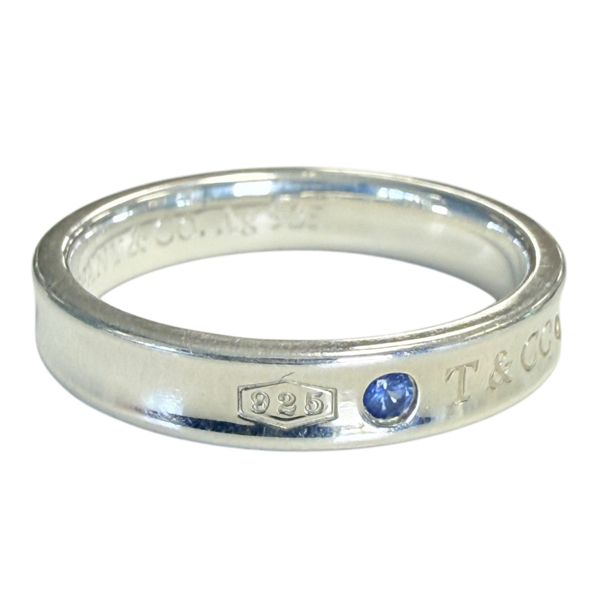 Tiffany & Co 1837 Silver & Sapphire Ring
