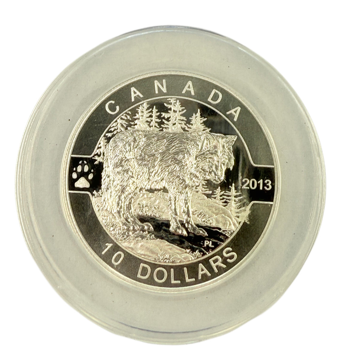 2013 Canada $10 1/2 oz Silver Wolf ANACS SP70
