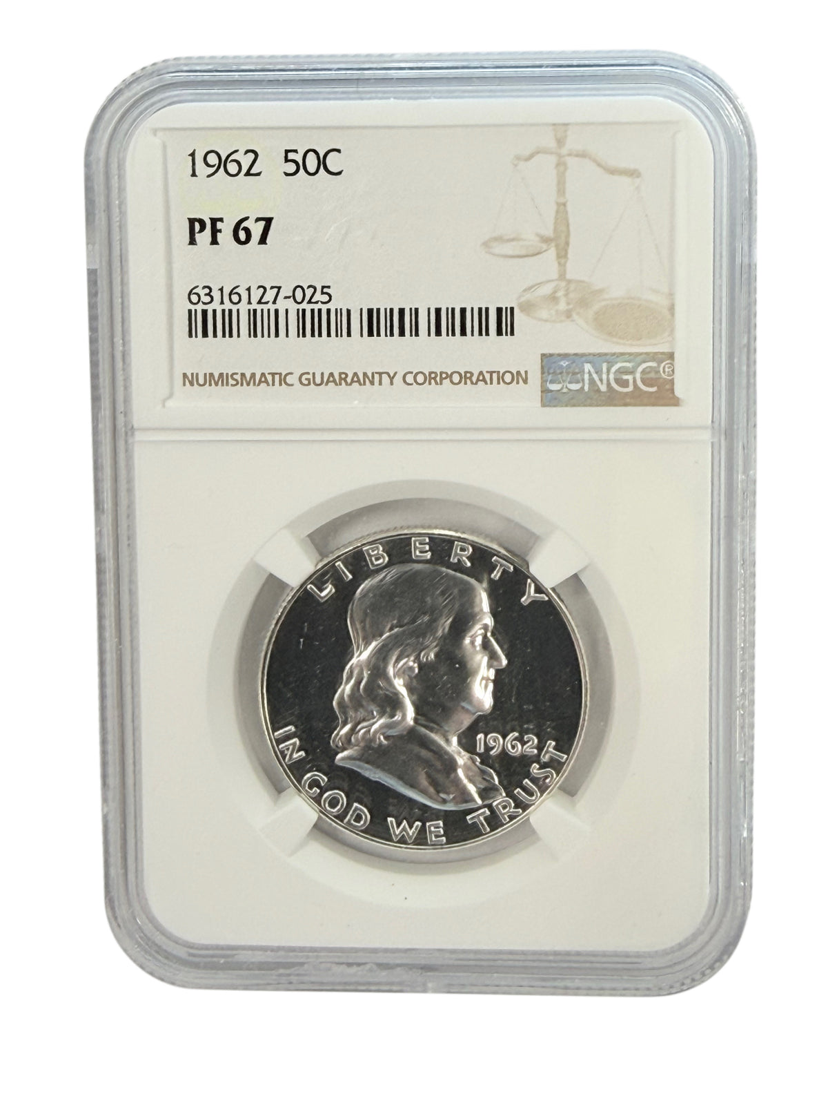 1962 Franklin Half Dollar NGC PF67