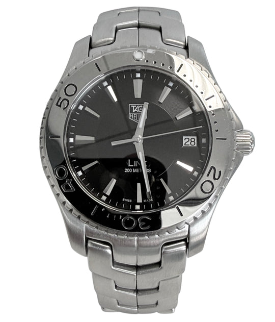 Tag Heuer Link 39mm Black Dial Quartz Stainless Steel Men’s Wristwatch