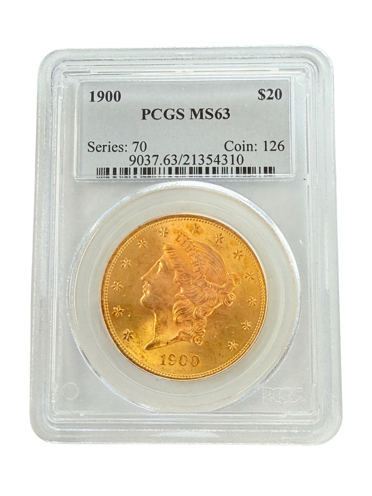 1900 $20 Liberty Gold Double Eagle PCGS MS63