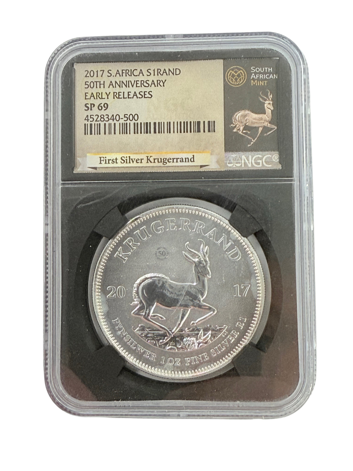 2017 South African 1 oz Silver Krugerrand NGC SP69 ER