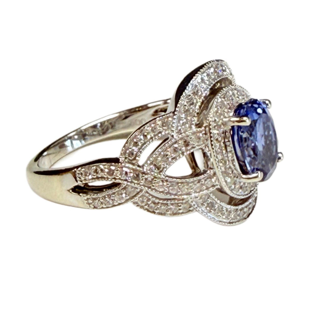 14k Sapphire & Diamond Ring