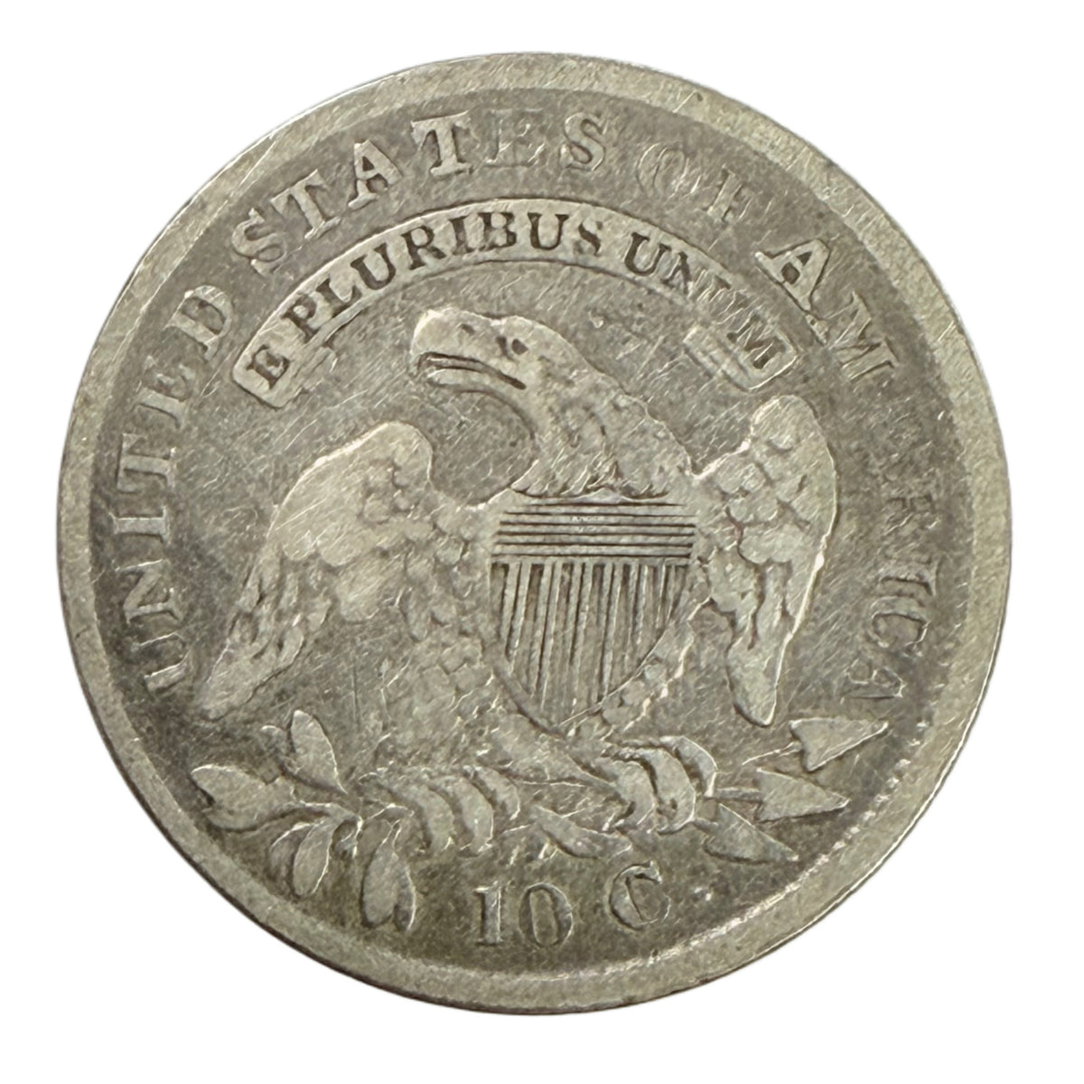 1837 Capped Bust Dime (F)