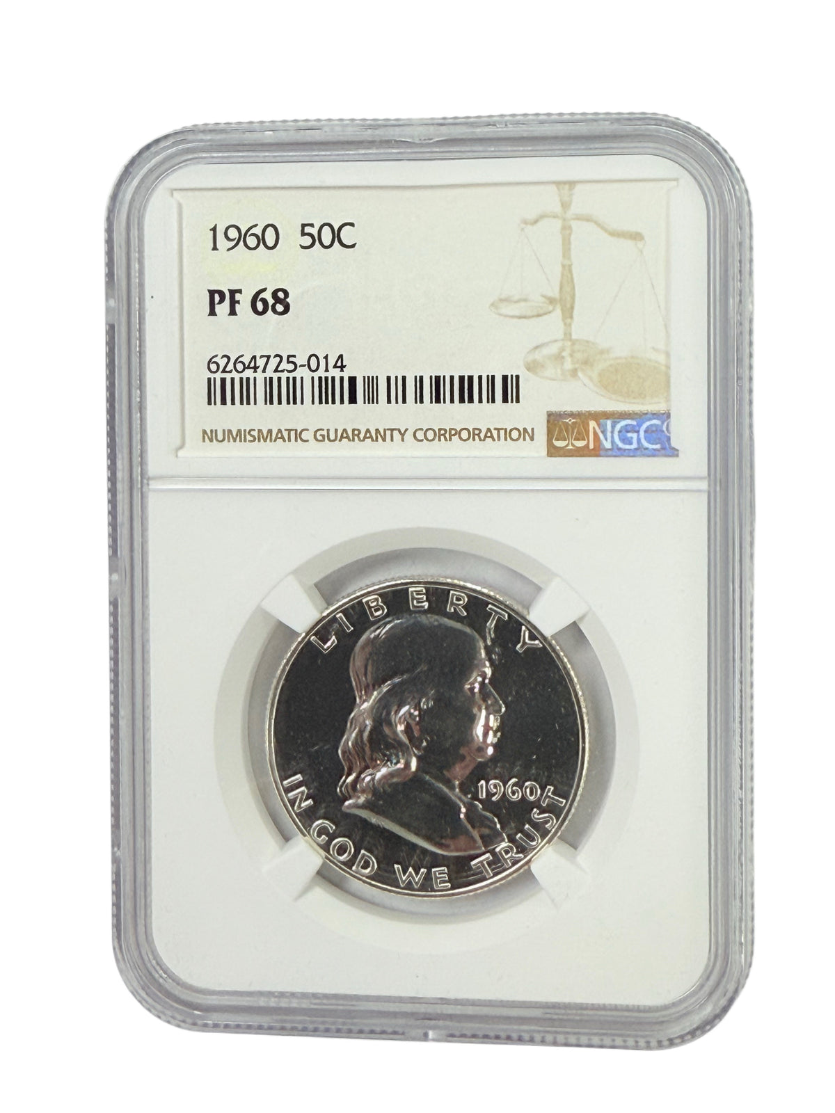 1960 Franklin Half Dollar NGC PF68