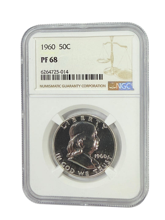 1960 Franklin Half Dollar NGC PF68