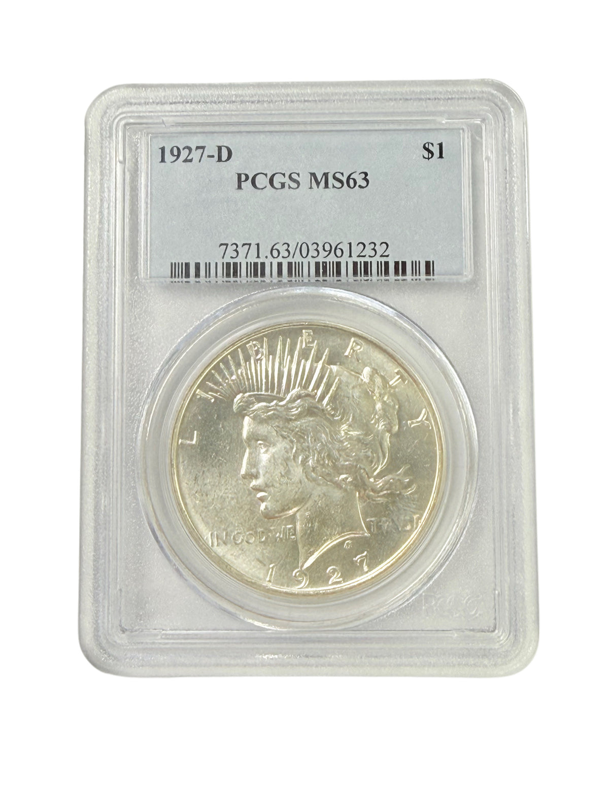 1927-D Peace Silver Dollar PCGS MS63