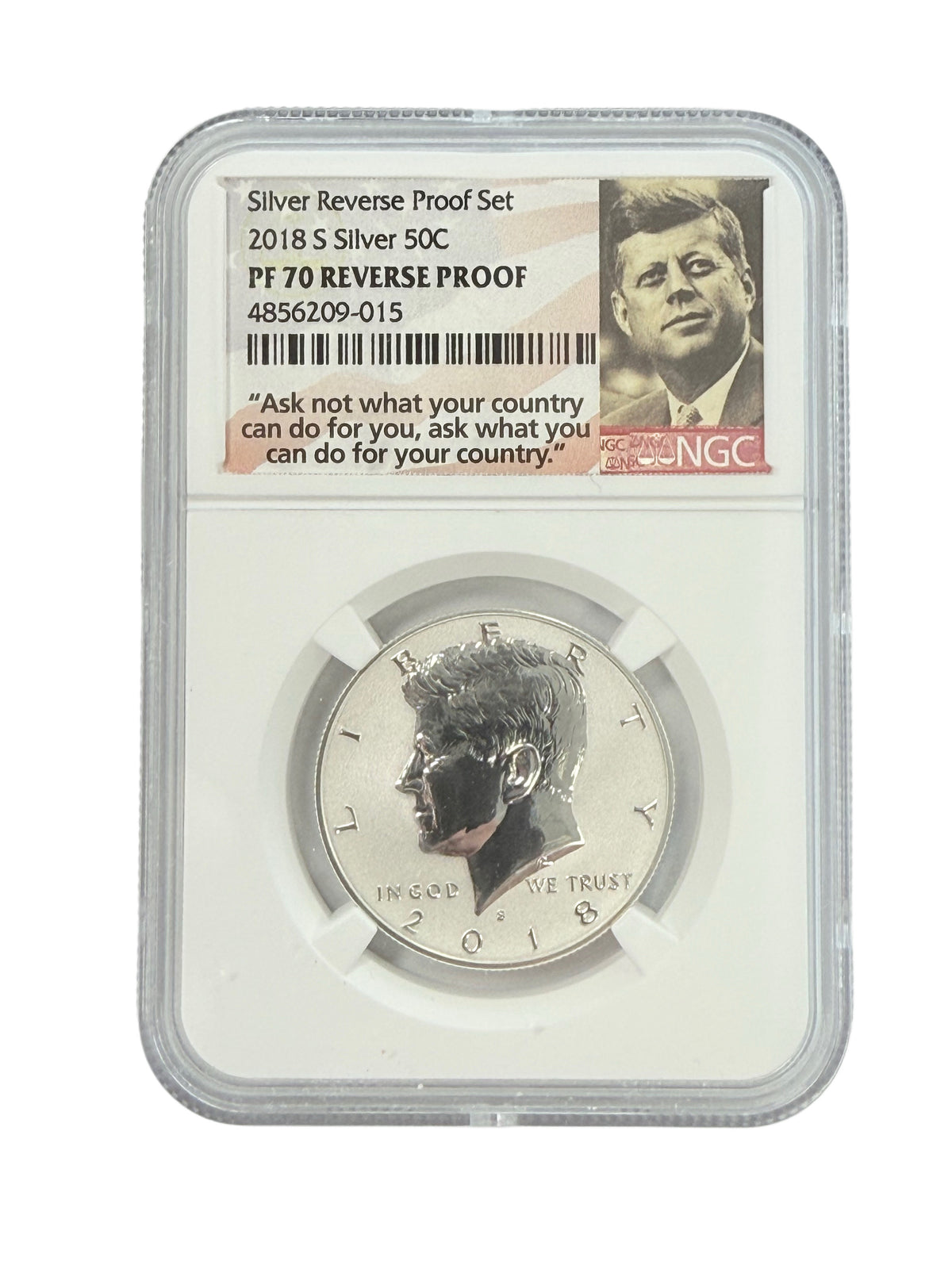 2018-S Kennedy Half Dollar NGC PF70 Reverse Proof