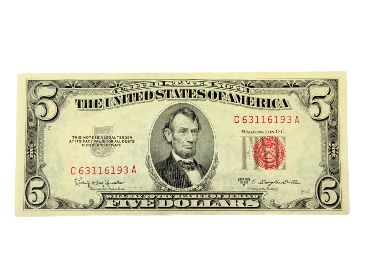 1953-C $5 Legal Tender Note (AU)