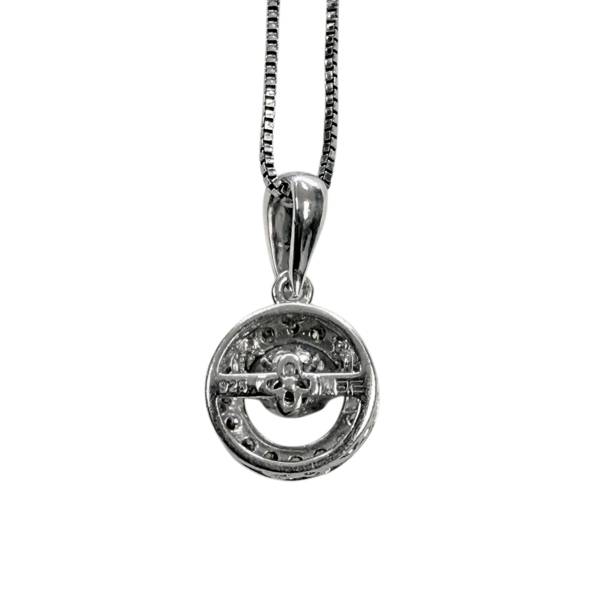 Silver & Floating Diamond Necklace