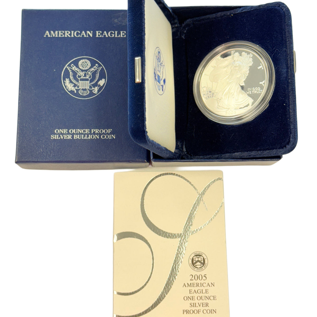 2005-W Proof American Silver Eagle (With Box & CoA)
