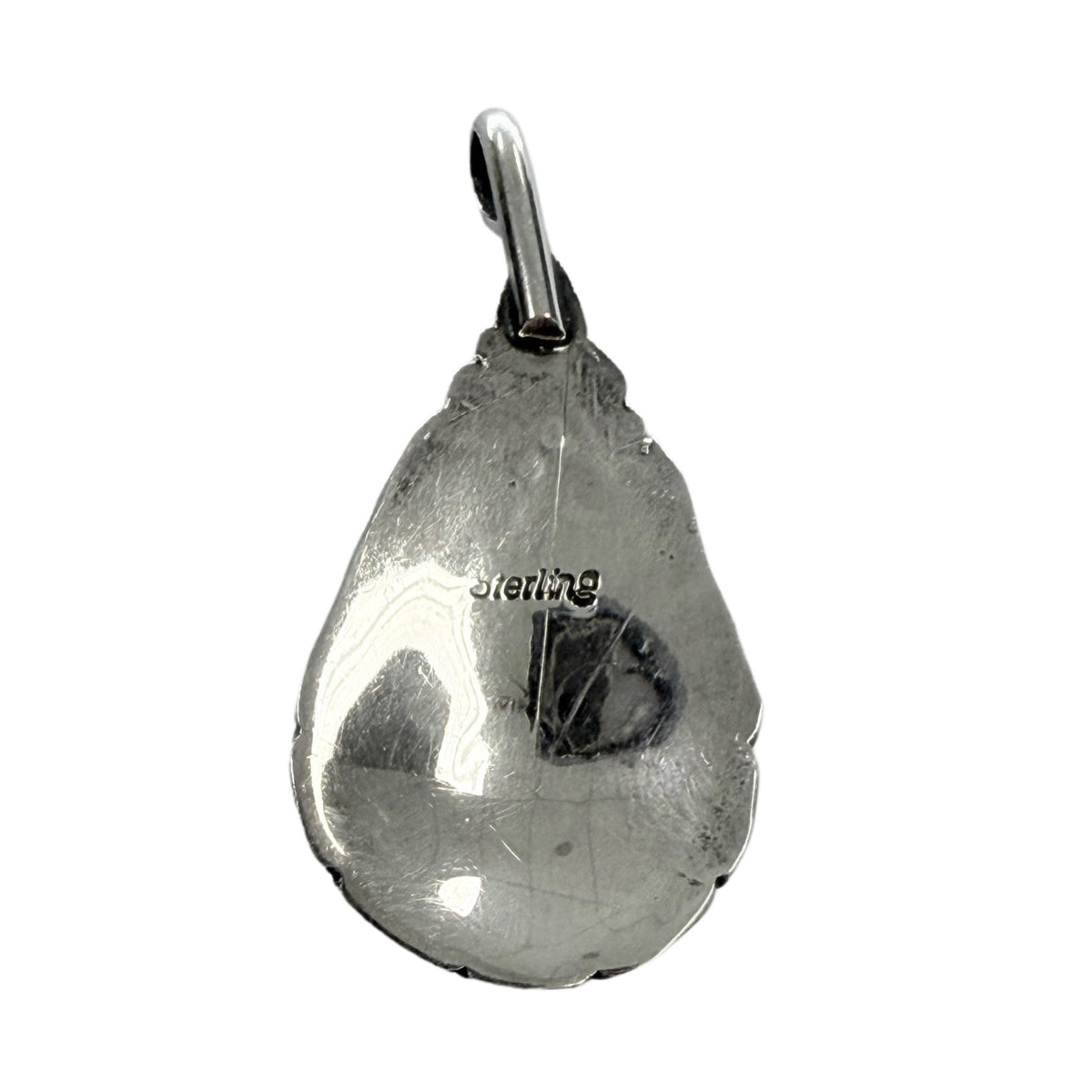 Native American Silver & Turquoise Pendant