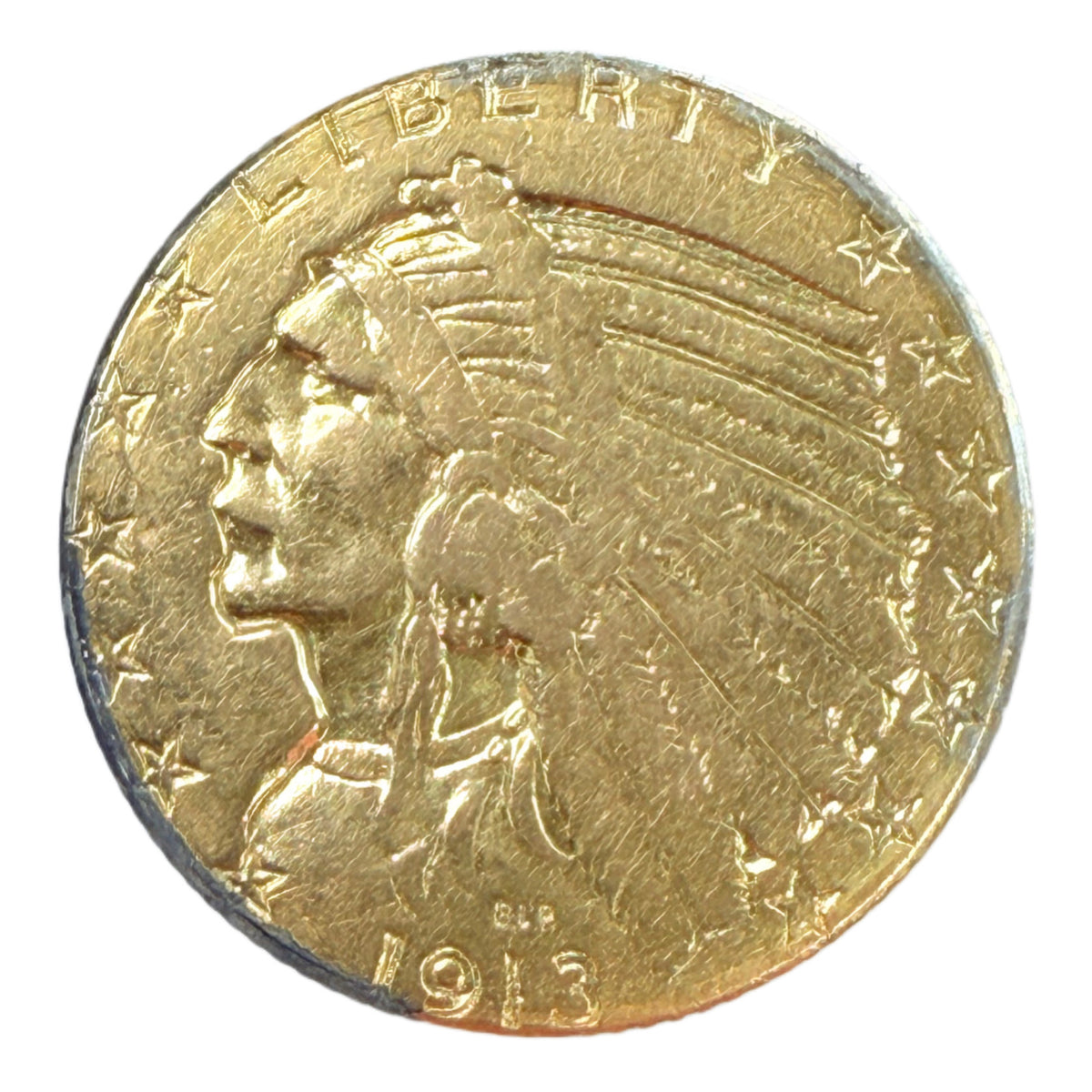 1913 $5 Indian Gold Half Eagle (Ex Jewelry)