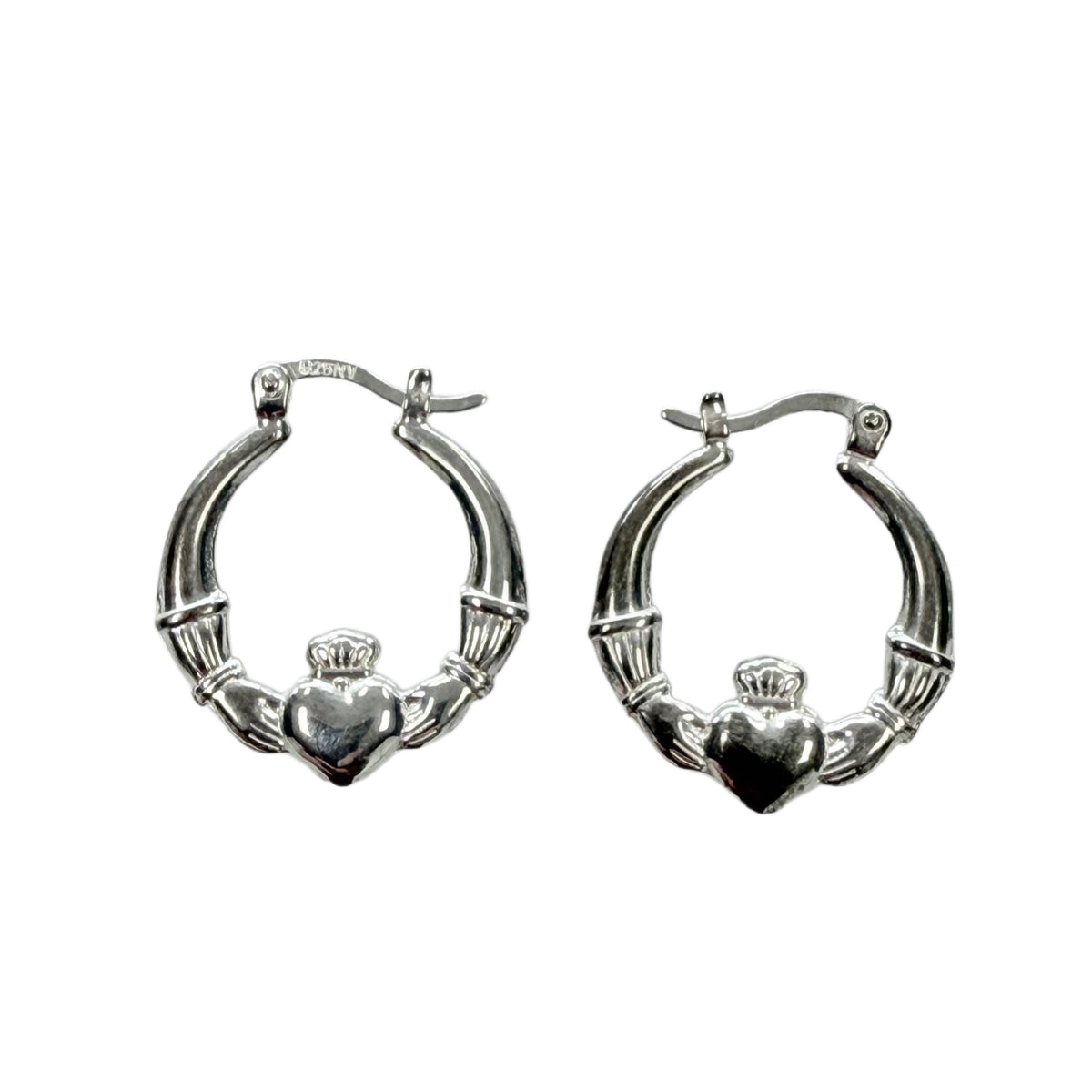 Silver Claddagh Earrings