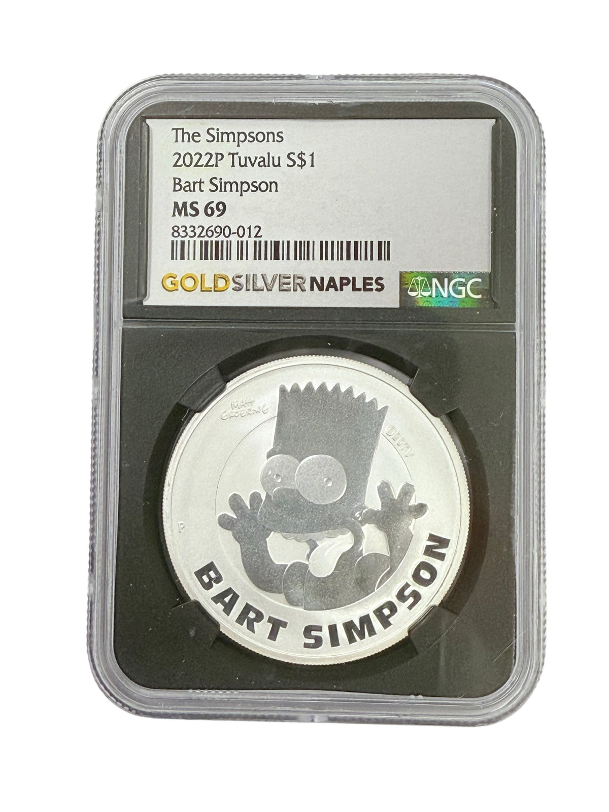 2022-P Tuvalu Bart Simpson $1 1 oz Silver NGC MS69