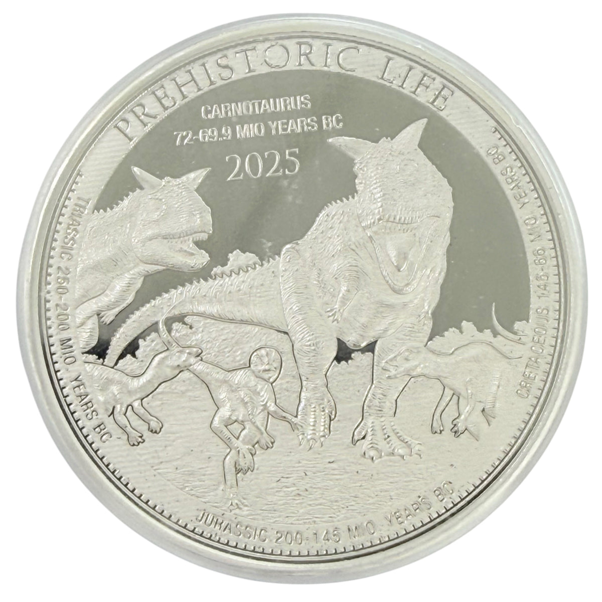 2025 Congo 1 oz Silver Carnotaurus ICG MS69