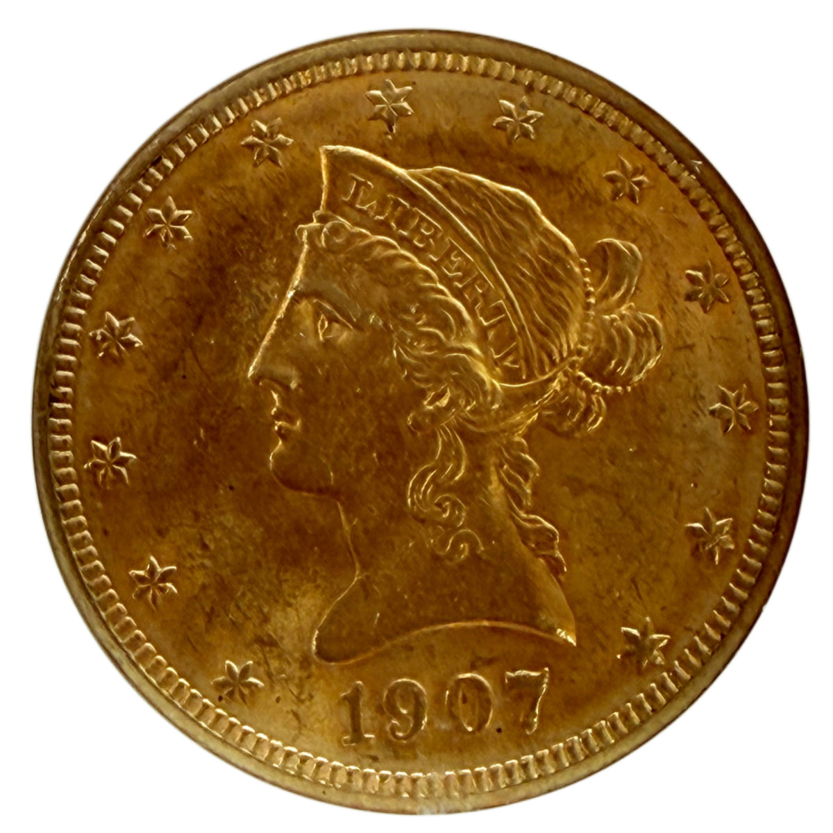 1907 $10 Liberty Gold Eagle NGC MS62
