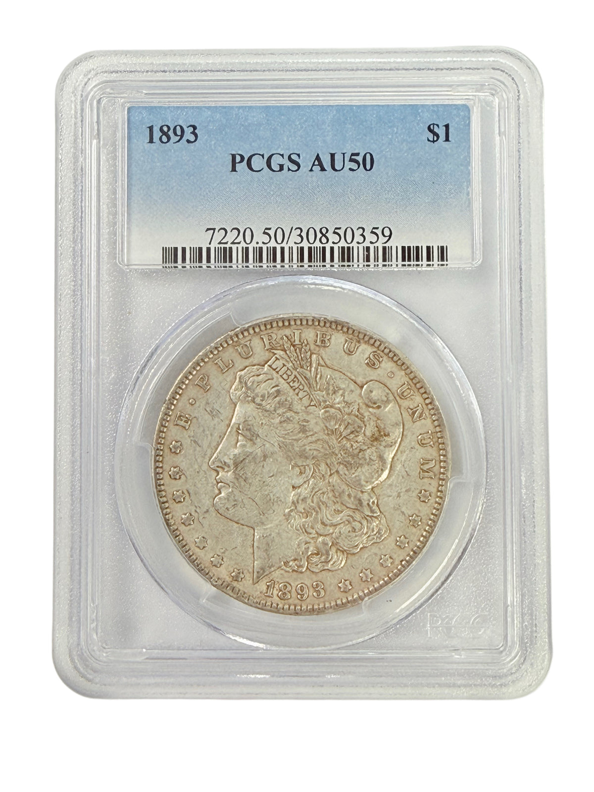 1893 Morgan Silver Dollar PCGS AU50