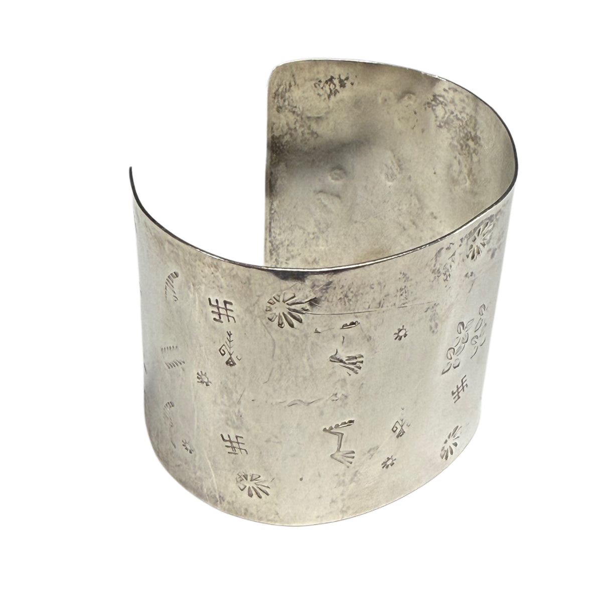 Engraved Silver Cuff
