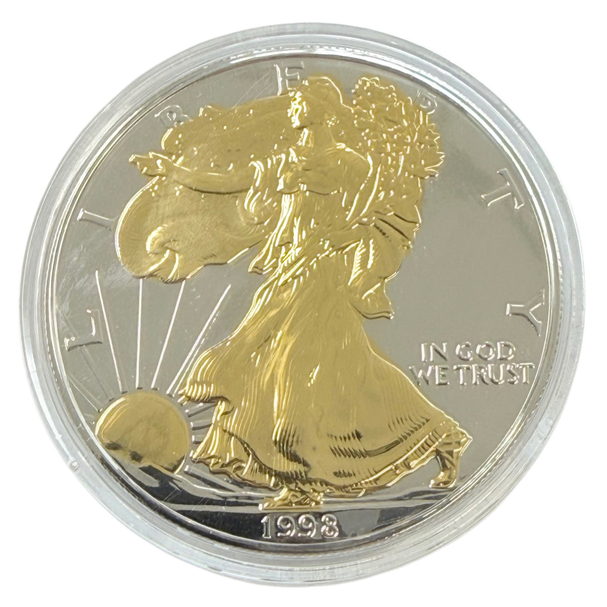 1998 1 oz American Silver Eagle Gilded