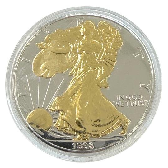 1998 1 oz American Silver Eagle Gilded