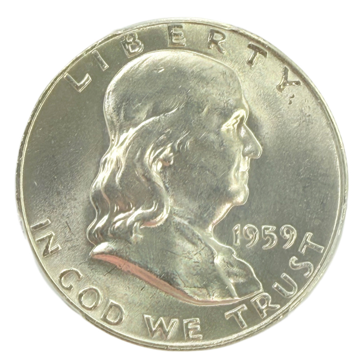 1959 Franklin Half Dollar PCGS MS64 FBL