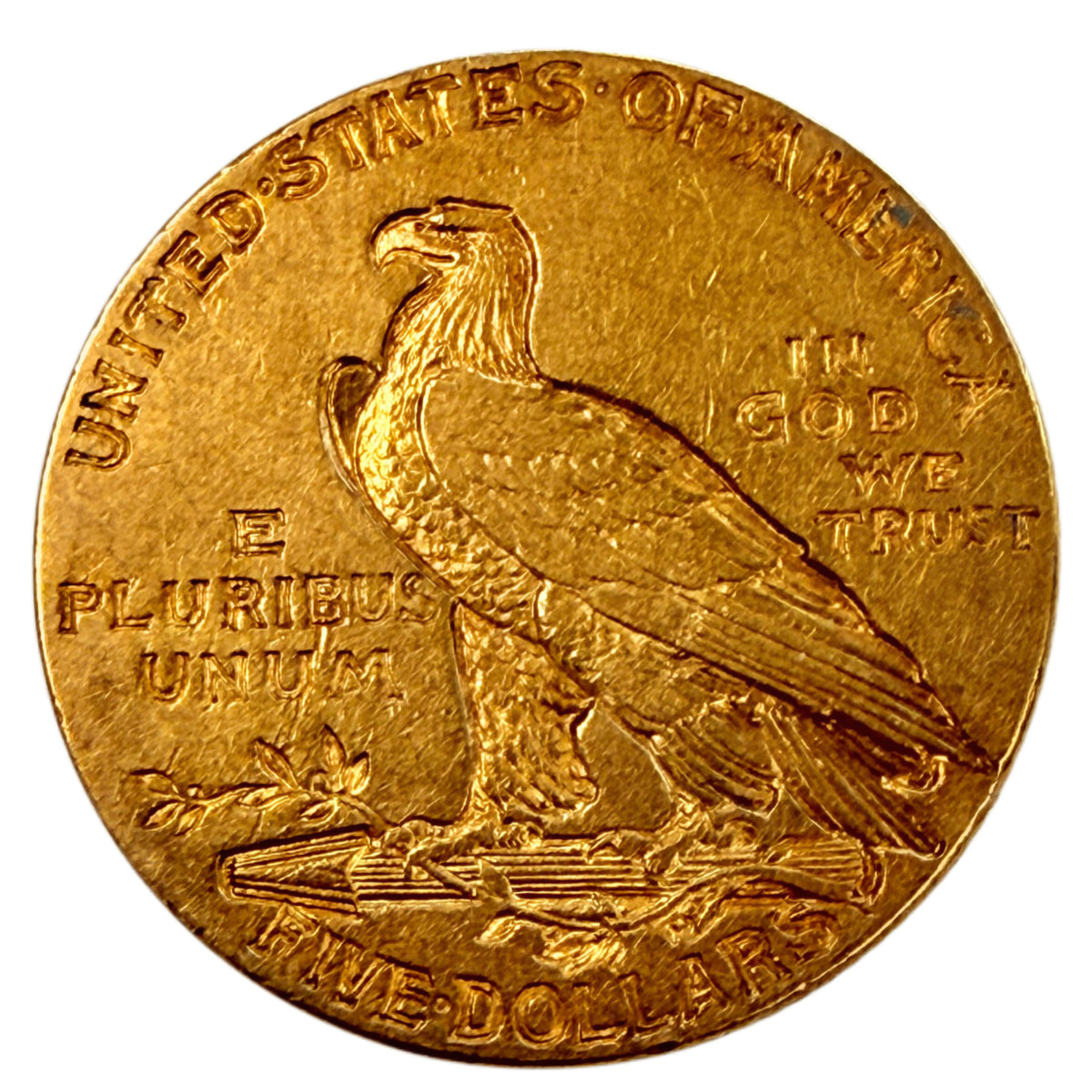 1911 $5 Indian Gold Half Eagle (Low Premium)
