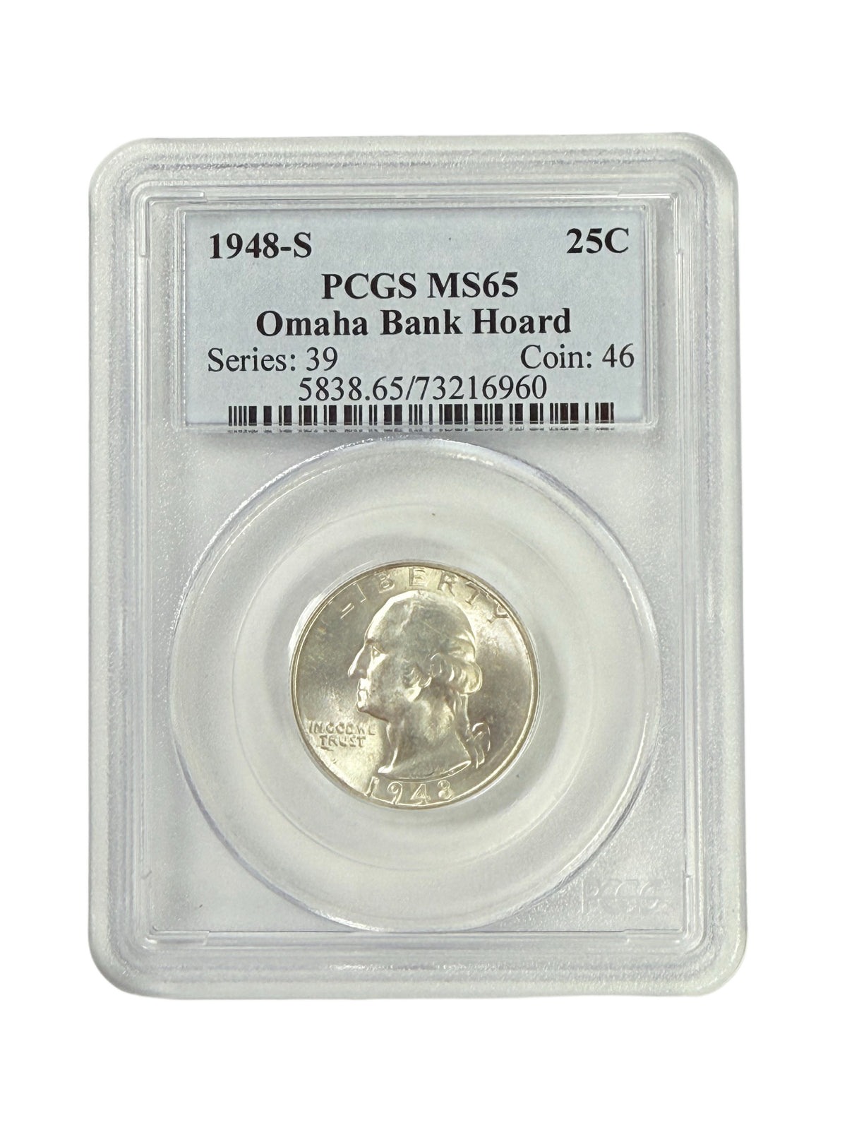 1948-S Washington Quarter PCGS MS65