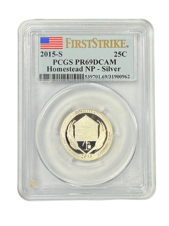 2015-S America the Beautiful Quarter Homestead National Monument PCGS PR69 Deep Cameo