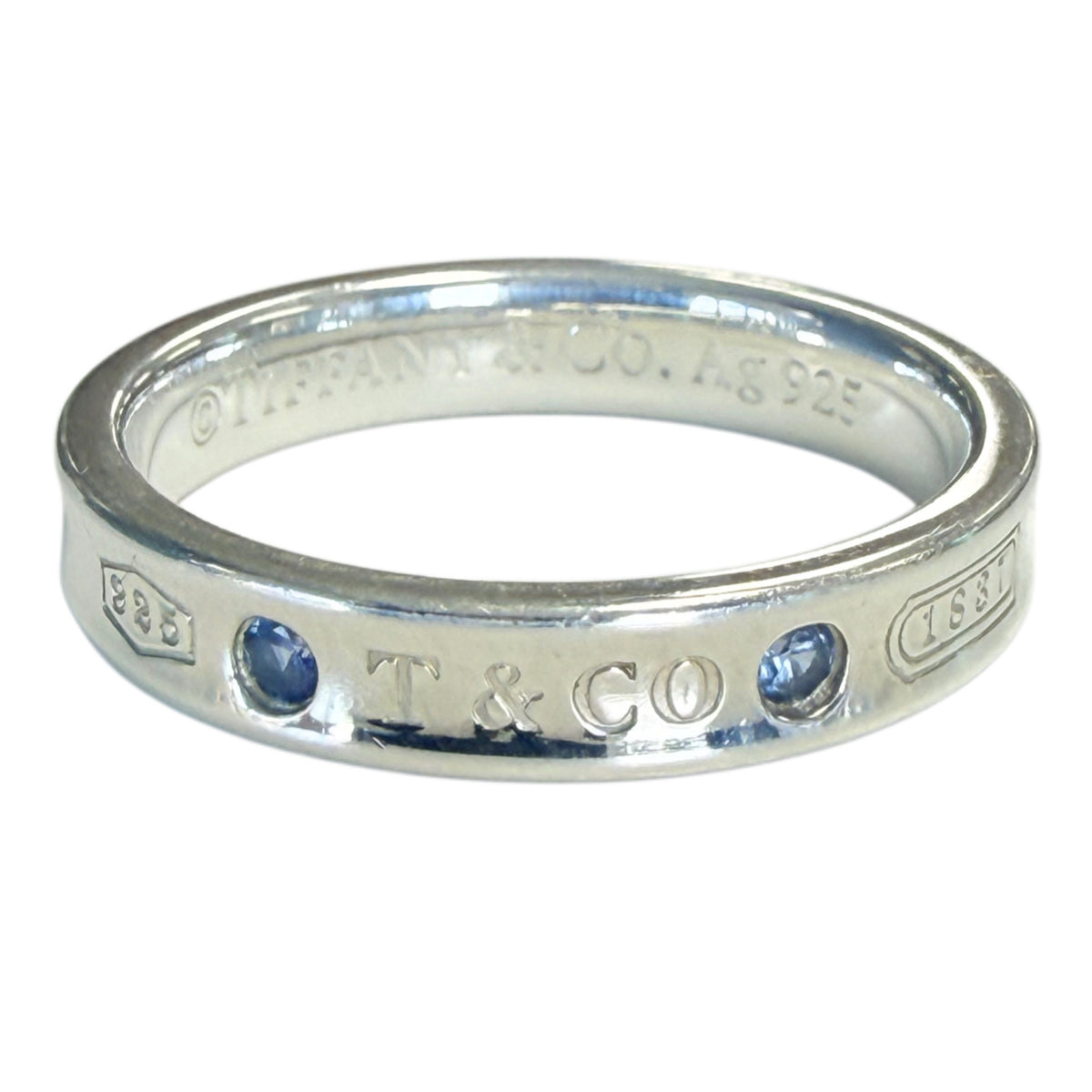 Tiffany & Co 1837 Silver & Sapphire Ring