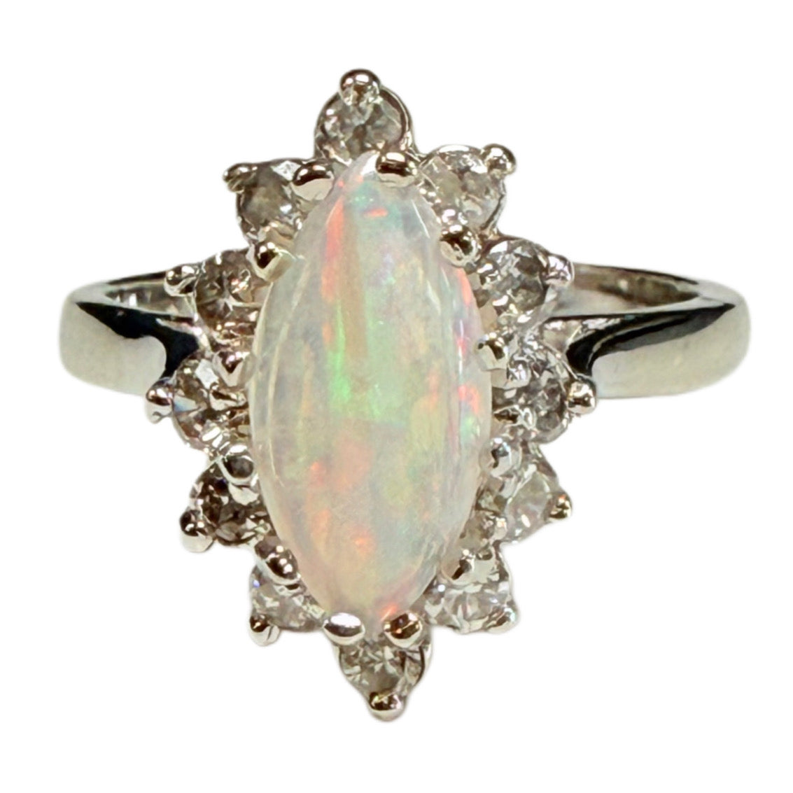 14k Opal & Diamond Ring