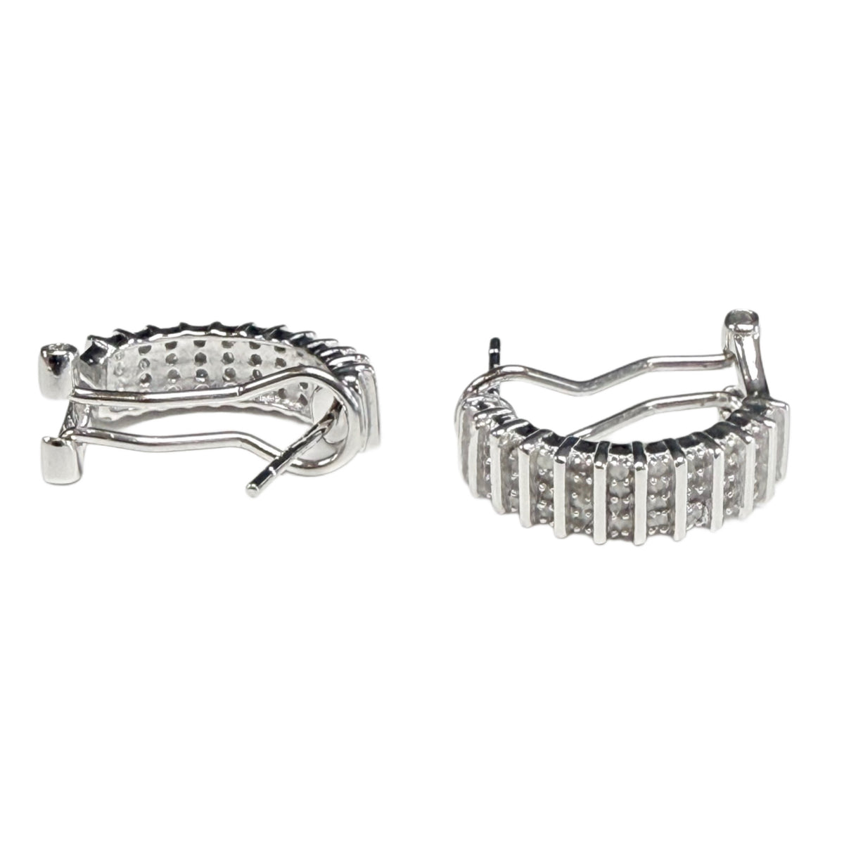 Silver & Diamond Earrings