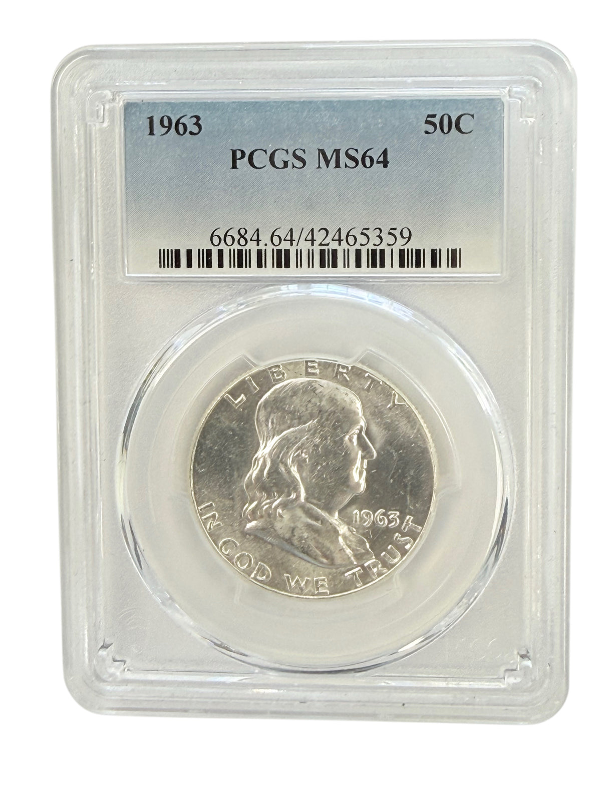 1963 Franklin Half Dollar PCGS MS64