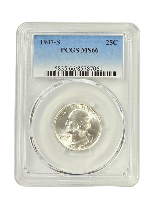 1947-S Washington Quarter PCGS MS66