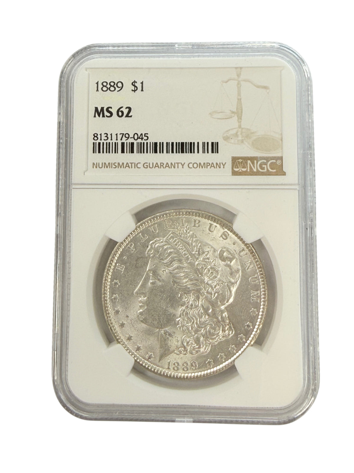 1889 Morgan Silver Dollar NGC MS62