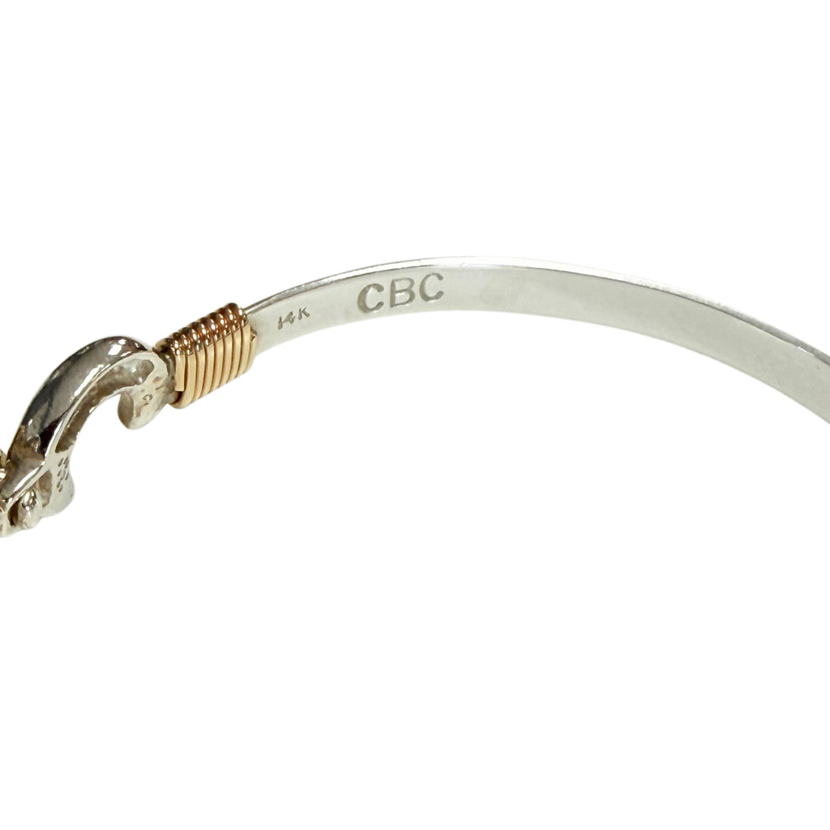 Caribbean Bracelet Company Silver & Gold Palm Tree Bangle