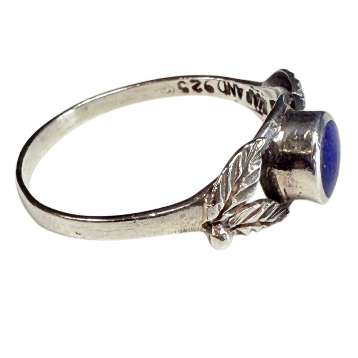 Silver & Lapis Lazuli Flower Ring