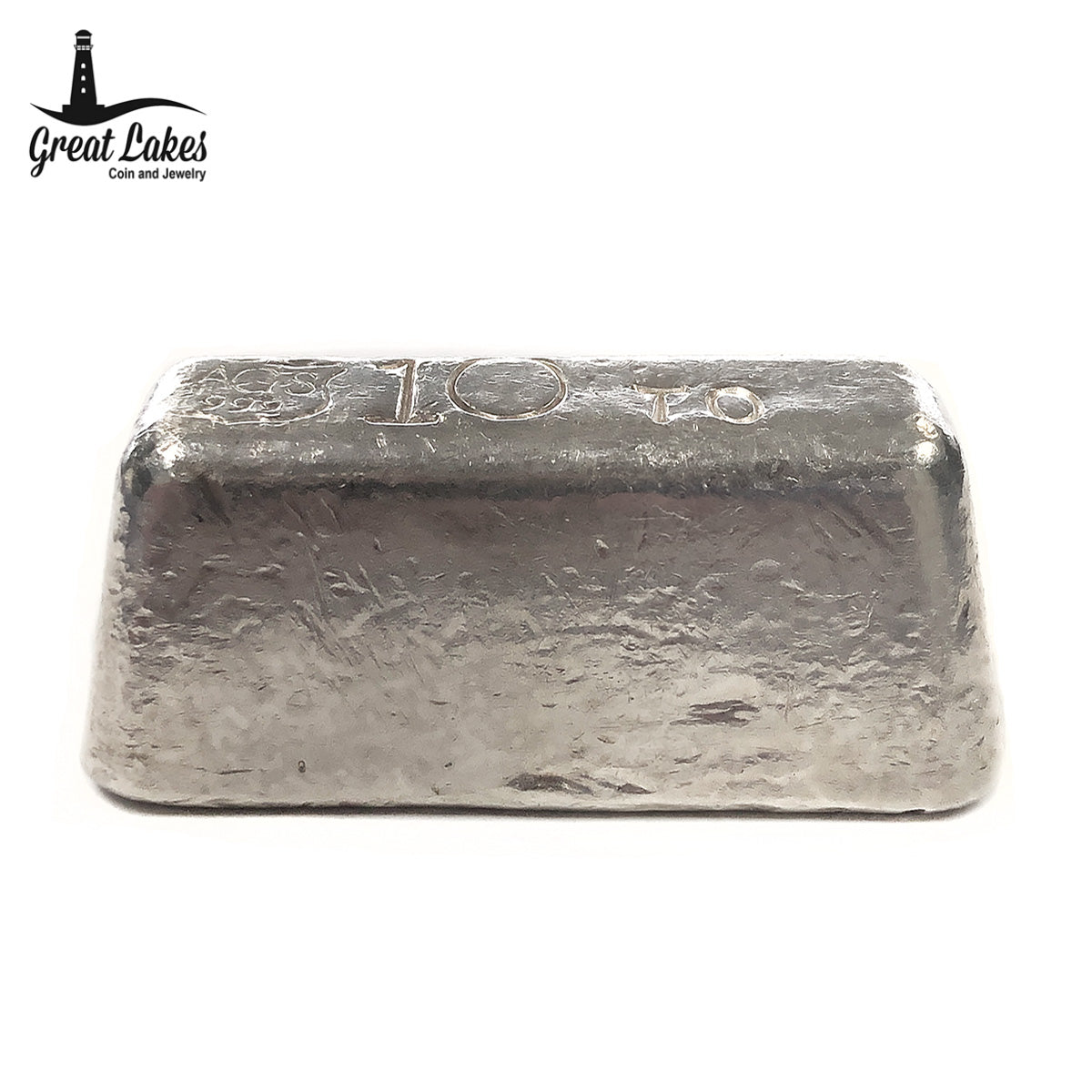 Vintage AGS American Gold &amp; Silver 10 oz Silver Bar