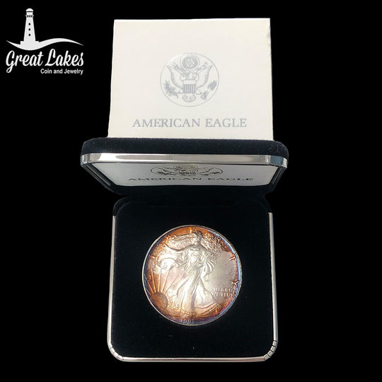 1993 1 oz American Silver Eagle (Toned)