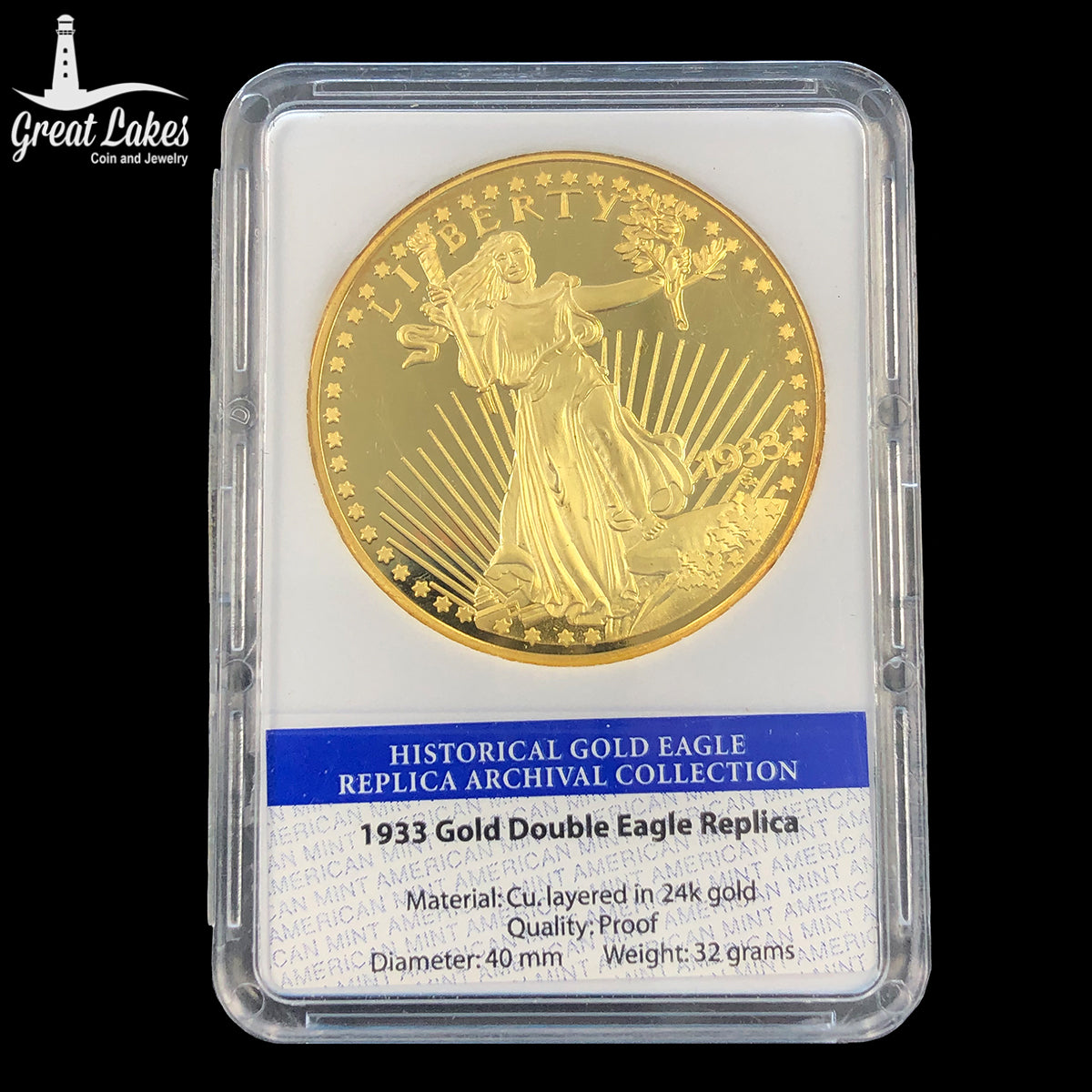 1933 Double Eagle Gold Coin - Replica