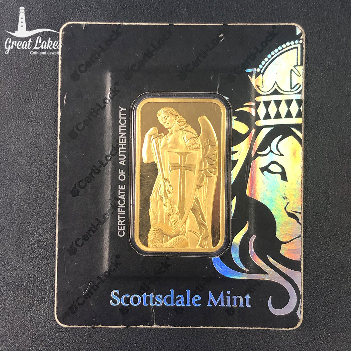 Scottsdale Mint PAMP Archangel Michael 1 oz Gold Bar (Secondary Market)