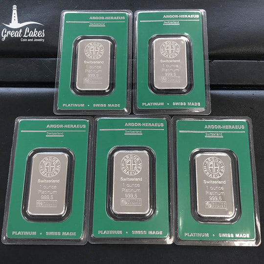 Argor Heraeus 1 oz Platinum Bar